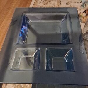 LUIGI BORMIOLI GLASS SERVING TRAY